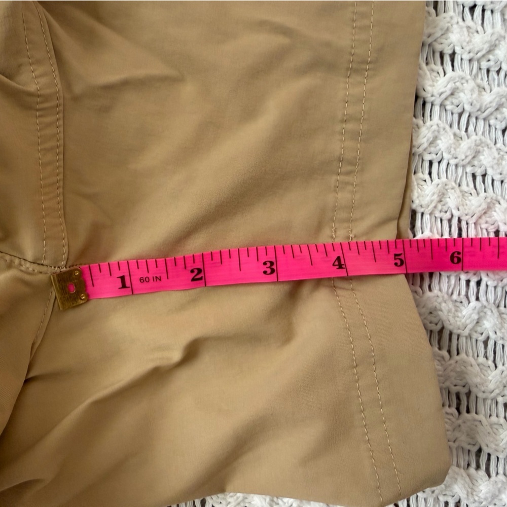 EDDIE BAUER Like New Stretch Cargo Pocket Tan Khaki Casual Outdoor Shorts Size 4 - Picture 11 of 11
